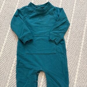 Baby Sweatshirt Romper - Spruce